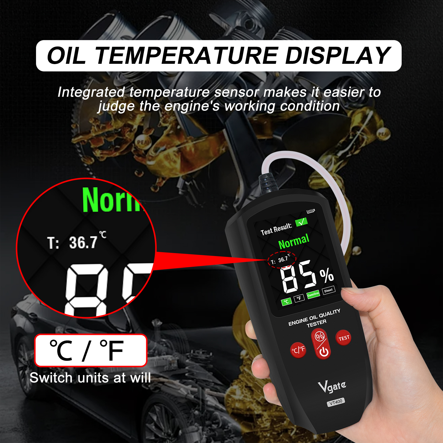 Engine Oil Quality Tester (VT400)